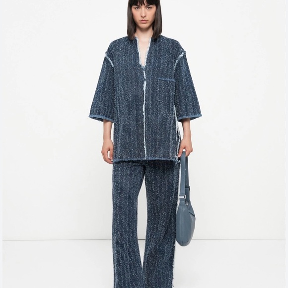 Day Birger et Mikkelsen Oversized Denim Tunic Top Deep V-Neck 100% Cotton - Picture 5 of 5